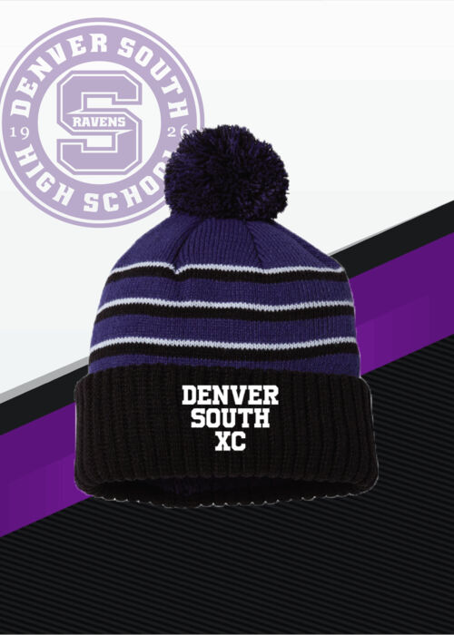 122-Embroidered Knit Pom Beanie - DSXC Thumbnail