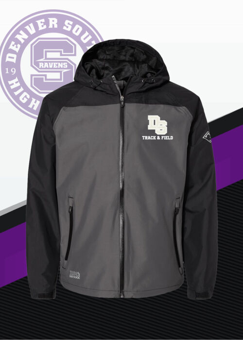 122-Denver South Track & Field Waterproof Rain Jacket - EMB Thumbnail