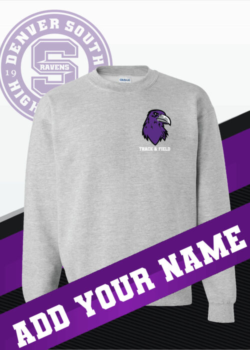 701- Front Back Left sleeve Right sleeve Denver South Track & Field Unisex Fleece Crewneck Sweatshirt - DST&F Thumbnail