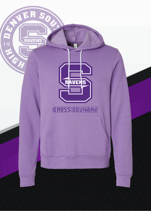 NEW! Printed Cross Country Ravens Pullover Hoodie - DSXC - Sponge Fleece Hoodie Thumbnail